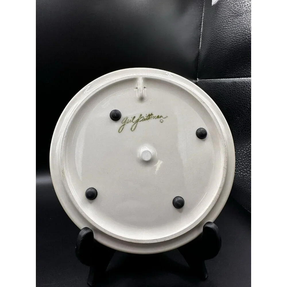 Southern Living Sienna Red‎ Garland Gail Pittman Pottery Trivet Plate 7.25”